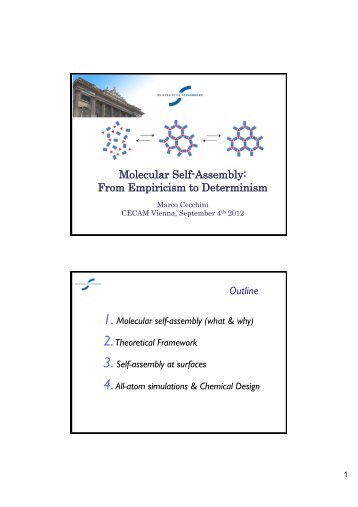 Molecular Self-Assembly: From Empiricism to Determinism ... - ISIS