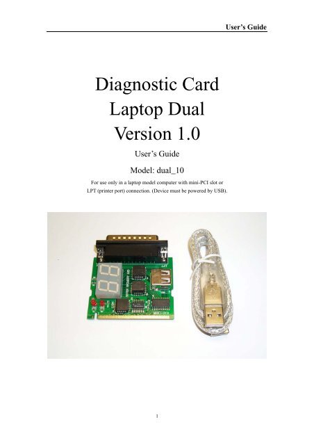 Debug Card - PC Diagnostics