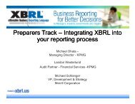 Preparers Track Preparers Track Integrating XBRL into Integrating ...