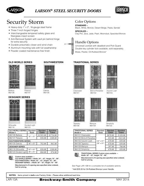 Larson Storm Windows