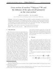 Cross section of reaction 181Ta(p,nÎ³)181W and the influence of the ...