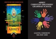 ABBEY CHRISTIAN BROTHERS' GRAMMAR SCHOOL - The Abbey ...