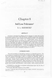 Soil Loss Tolerance - USDA-ARS Wind Erosion Research Unit