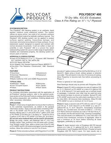 polydeckÂ® 400 - AltaPaints and Coatings