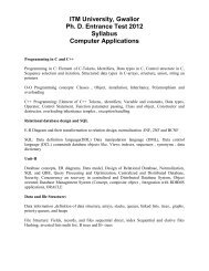 Computer Applications - ITM University