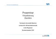 Proseminar - Lehrstuhl fÃ¼r Wirtschaftsinformatik