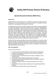 SEN Policy - Galley Hill Primary School and Nursery