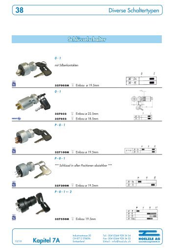 Schlüsselschalter - Hoelzle AG