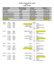 Game Schedule - Gunpowder Golf Association