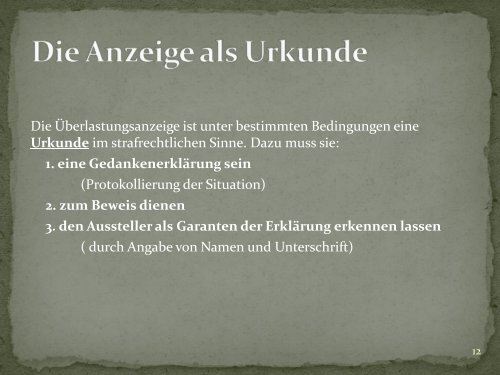 AG 2 Präsentation Überlastungsanzeigen