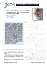 Management of Primary Knee Osteoarthritis and Indications for Total ...