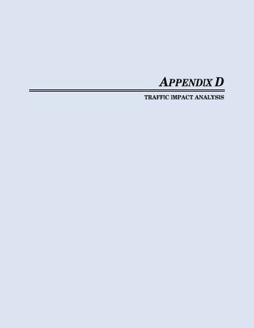 Appendix D Traffic Impact Analysis - westplainseis.com