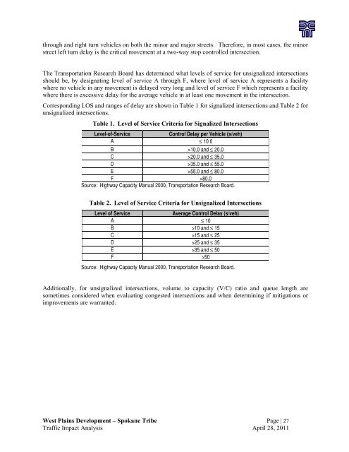 Appendix D Traffic Impact Analysis - westplainseis.com