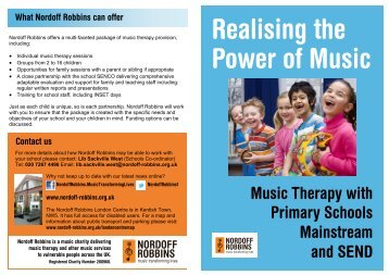 Working with primary schools - Nordoff Robbins