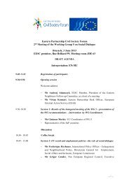 Agenda - Eastern Partnership Civil Society Forum