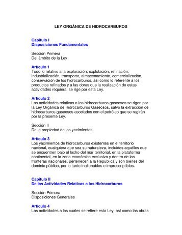 ley organica de hidrocarburos.pdf - Ministerio del Poder Popular de ...