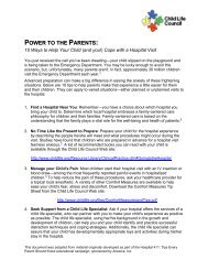 Power to the Parents Tip Sheet - Child Life Council