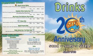 GTs 2013 Drink Menu PDF Document.