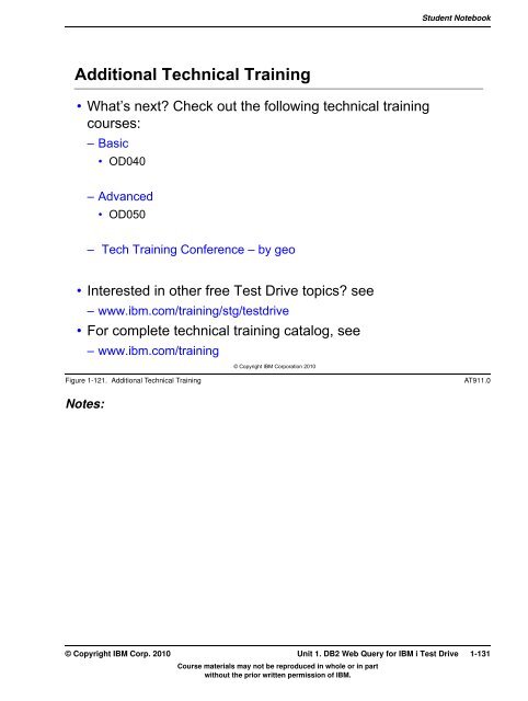 IBM Class Author book content - IBM Learner Portal