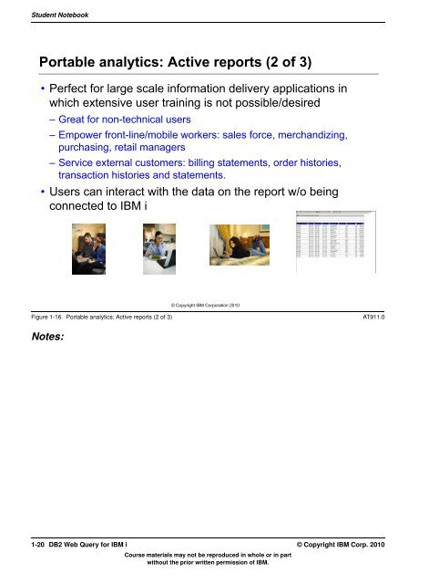 IBM Class Author book content - IBM Learner Portal