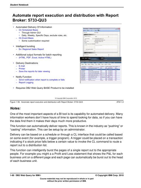 IBM Class Author book content - IBM Learner Portal