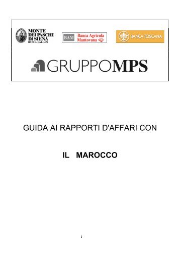 guida ai rapporti d'affari con il marocco - Ambasciata d'Italia in ...