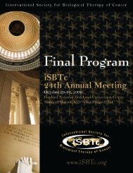 Download Final Program - Society for Immunotherapy of Cancer