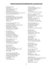 LOUISIANA HEALTH CARE COMMISSION LIST – as of July 22 ...