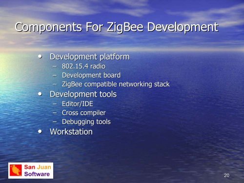 Application Development For ZigBee Wireless ... - ZigBee Alliance