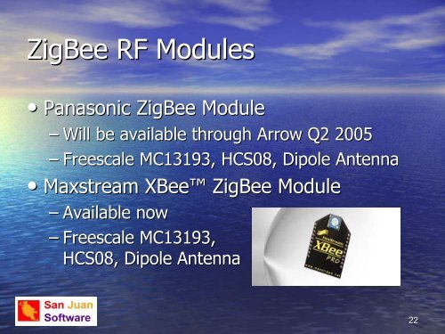 Application Development For ZigBee Wireless ... - ZigBee Alliance