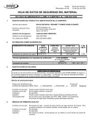 hoja de datos de seguridad del material - GOJO Industries, Inc.