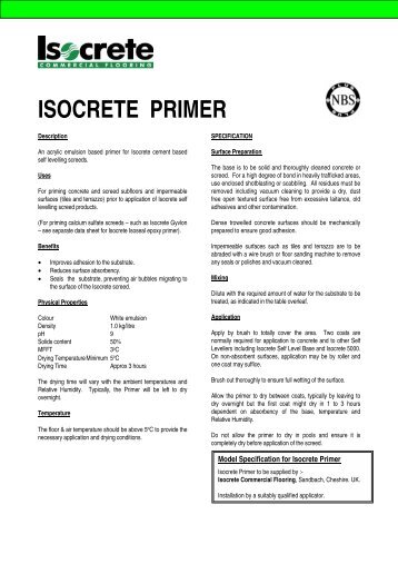 Isocrete PRIMER - JHLidstone