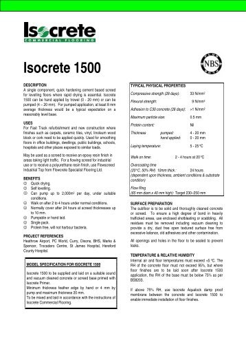 ISOCRETE 1500 - JHLidstone