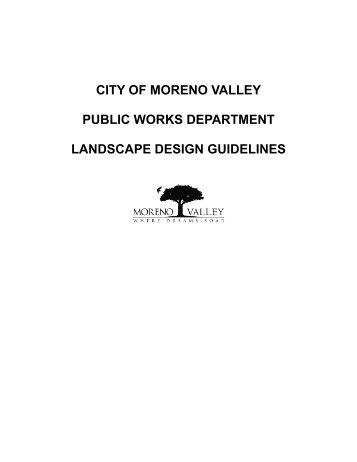 Landscape Design Guidelines - City of Moreno Valley