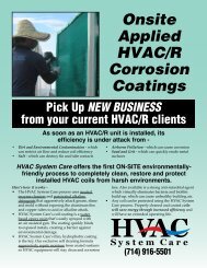 Onsite Applied HVAC/R Corrosion Coatings