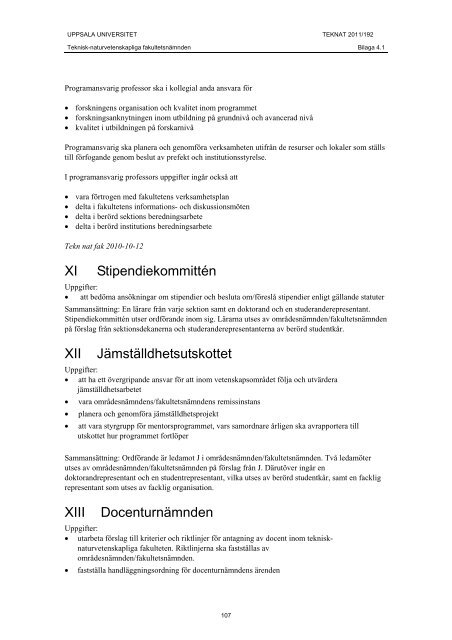 Verksamhetsplan 2012 - Teknisk-naturvetenskapliga fakulteten ...