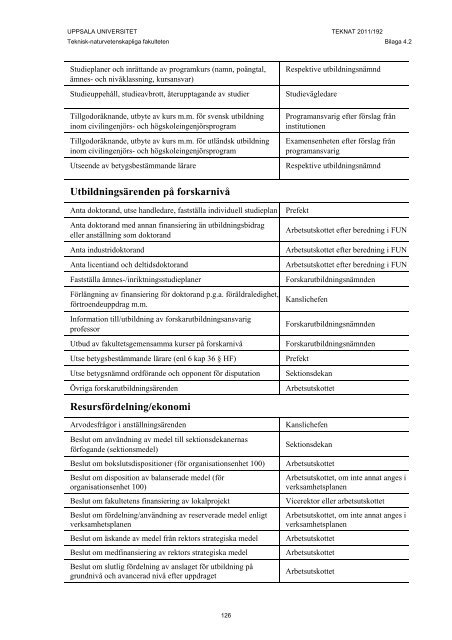 Verksamhetsplan 2012 - Teknisk-naturvetenskapliga fakulteten ...