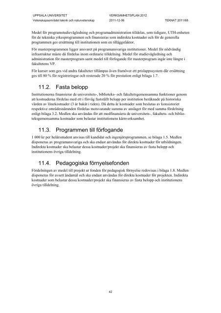 Verksamhetsplan 2012 - Teknisk-naturvetenskapliga fakulteten ...