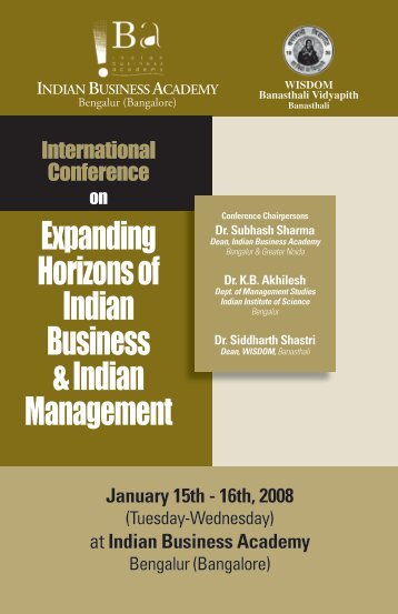 Expanding Horizons of Indian Business & Indian Management