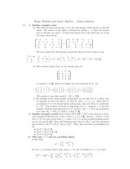 Rings, Modules and Linear Algebra â Exam solutions - Neil Strickland