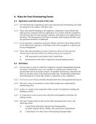 A Rules for Foot Orienteering Events - Orienteering USA