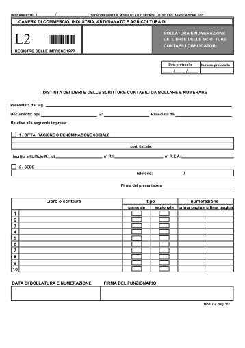 Modello L2 - Camera di Commercio di Sondrio