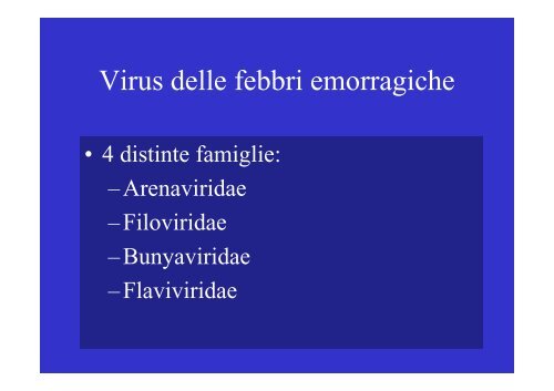 Virus delle febbri emorragiche