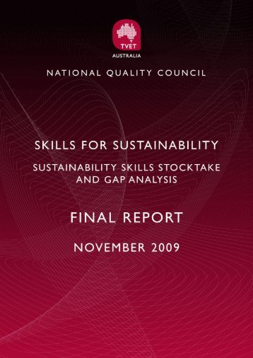 Skills for Sustainability Stocktake - National Skills Standards Council