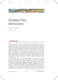 Predator-Prey Interactions - Department of Zoology