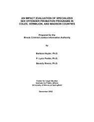 an impact evaluation of specialized sex offender probation programs ...