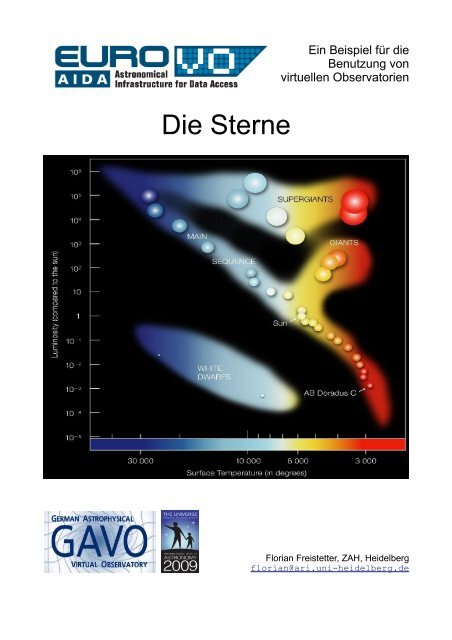 Die Sterne (Farbe und Helligkeiten: Das Hertzsprung ... - INAF-OAT