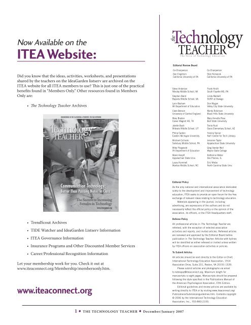 Vol 66, No. 4 - International Technology and Engineering Educators ...