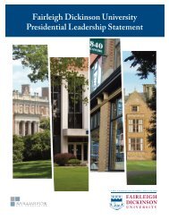 Fairleigh Dickinson University Presidential Leadership Statement