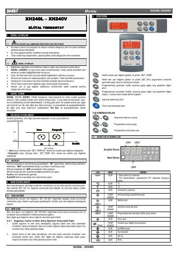 XH240L â XH240V - Ercan Teknik